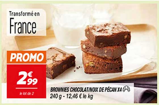 BROWNIES CHOCOLAT/NOIX DE PÉCAN X4