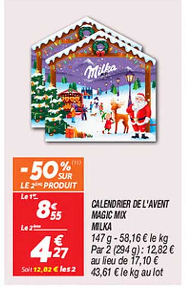 CALENDRIER DE L'AVENT MAGIC MIX MILKA