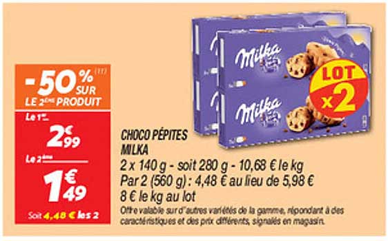 CHOCO PÉPITES MILKA