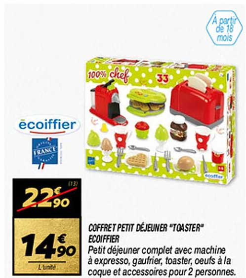 COFFRET PETIT DÉJEUNER "TOASTER" ECOIFFIER