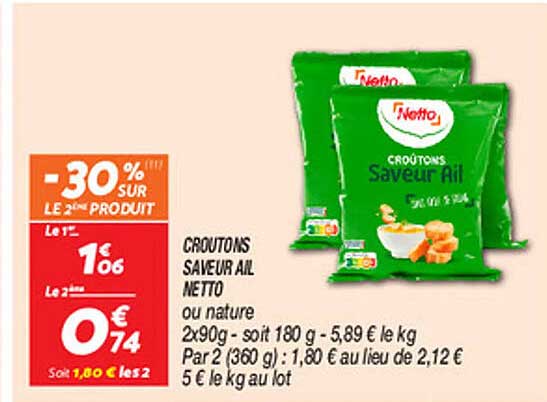 CROUTONS SAVEUR AIL NETTO