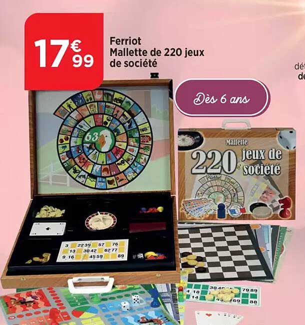 Ferriot Mallette de 220 jeux de société