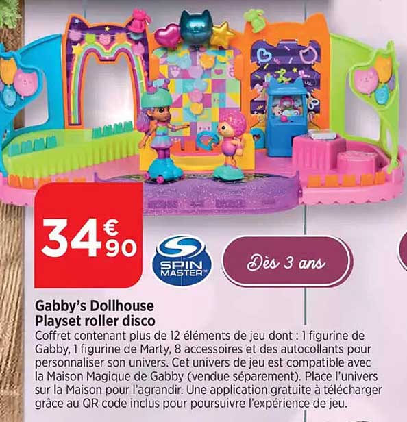 Gabby’s Dollhouse Playset roller disco