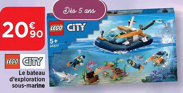 LEGO CITY Le bateau d'exploration sous-marine