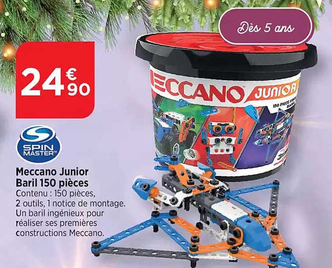 Meccano Junior Baril 150 pièces