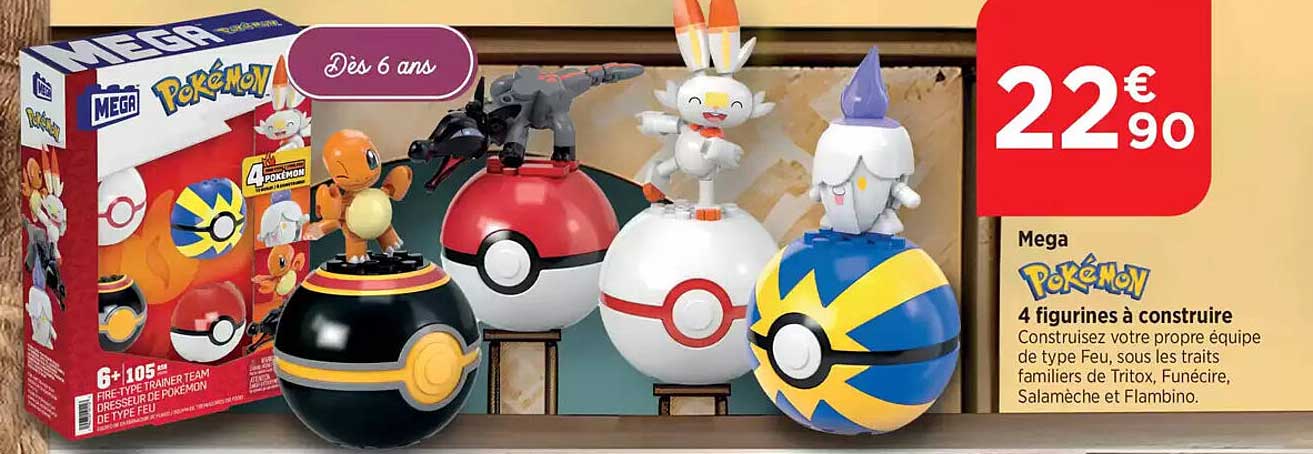 Mega Pokémon 4 figurines à construire