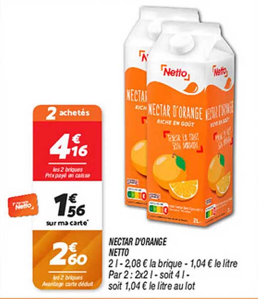 NECTAR D'ORANGE NETTO