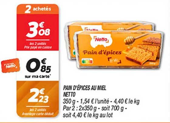 PAIN D'ÉPICES AU MIEL NETTO