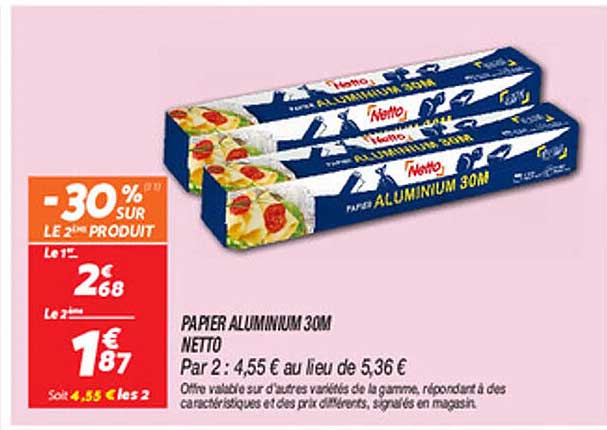 PAPIER ALUMINIUM 30M NETTO