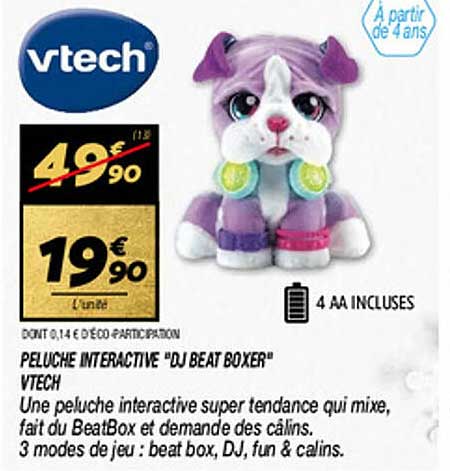 PELUCHE INTERACTIVE "DJ BEAT BOXER"