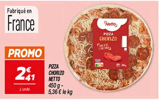 PIZZA CHORIZO NETTO