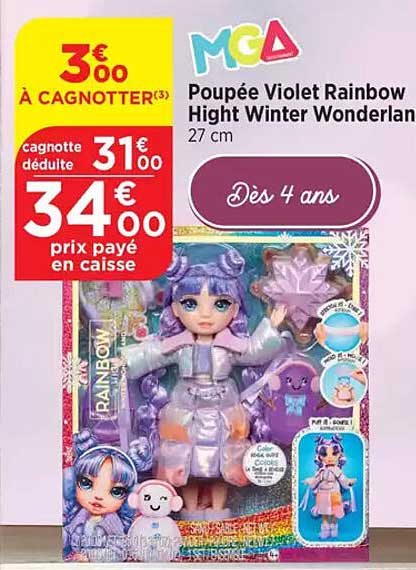 Poupée Violet Rainbow High Winter Wonderland