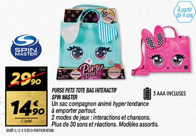 Purse Pets Tote Bag Interactif