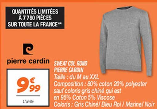 SWEAT COL ROND PIERRE CARDIN