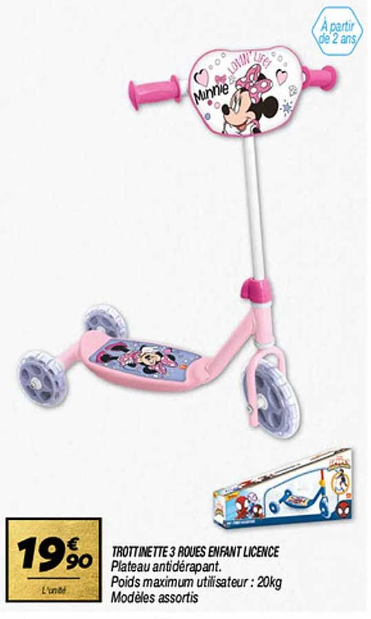 TROTTINETTE 3 ROUES ENFANT LICENCE