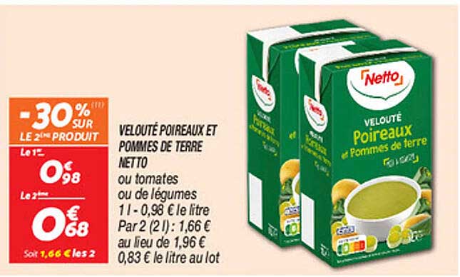 VELOUTÉ POIREAUX ET POMMES DE TERRE NETTO