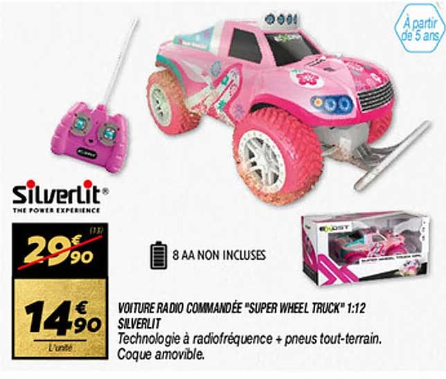 VOITURE RADIO COMMANDÉE "SUPER WHEEL TRUCK" 1:12 SILVERLIT