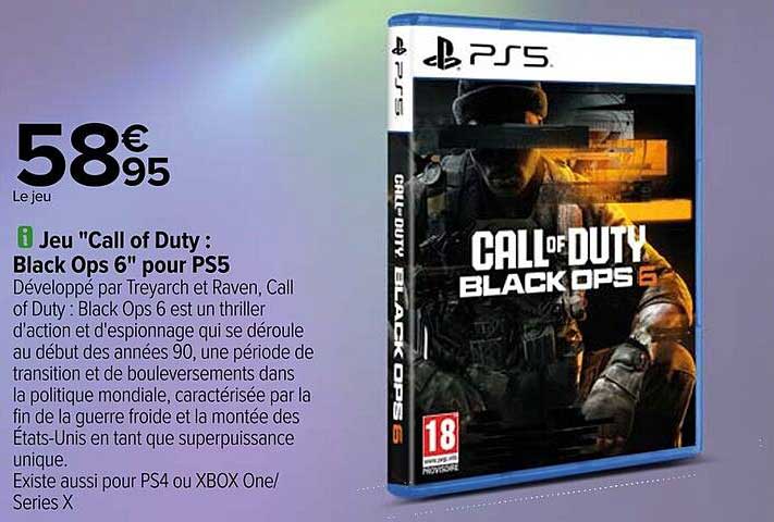 Jeu "Call of Duty : Black Ops 6" pour PS5