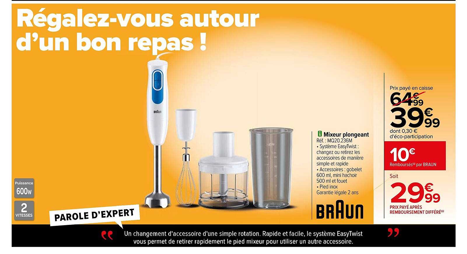 Mixeur plongeant BRAUN