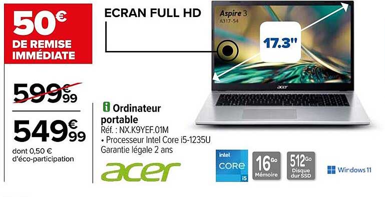 Ordinateur portable Acer Aspire 3 A317-54