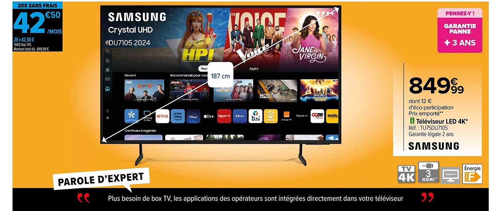 Téléviseur LED 4K*