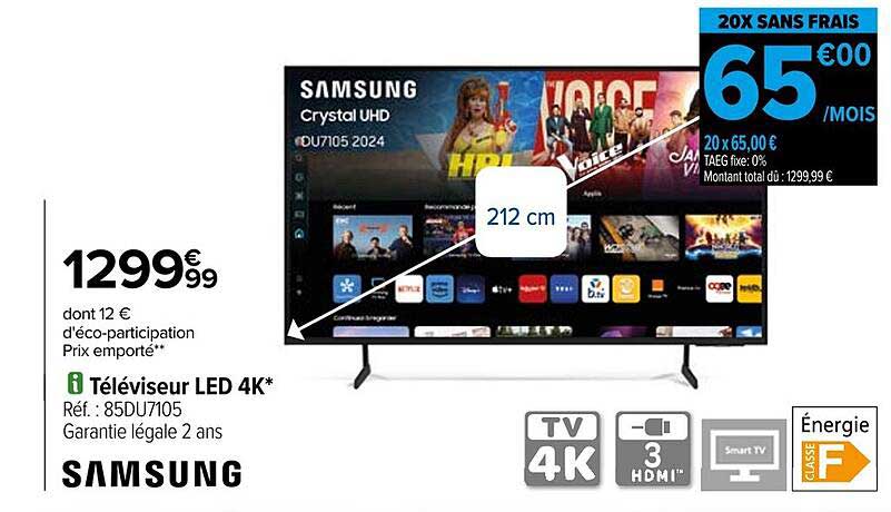 Téléviseur LED 4K*