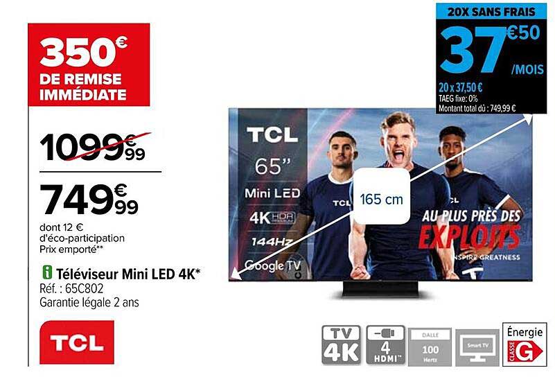 Téléviseur Mini LED 4K*