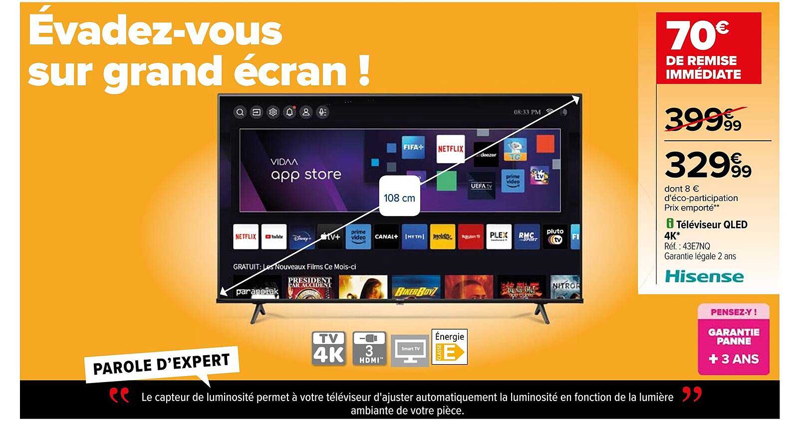 Téléviseur QLED 4K*