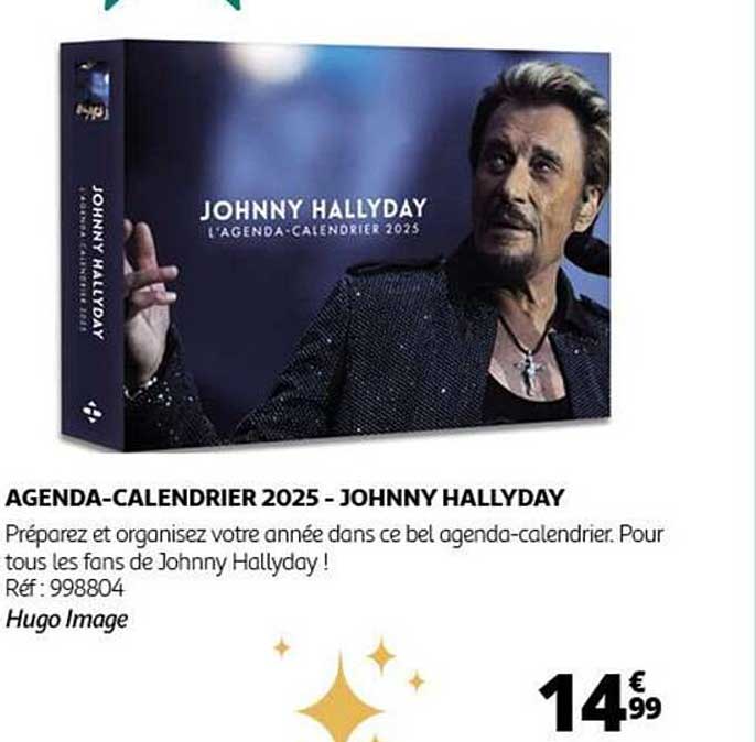 AGENDA-CALENDRIER 2025 - JOHNNY HALLYDAY