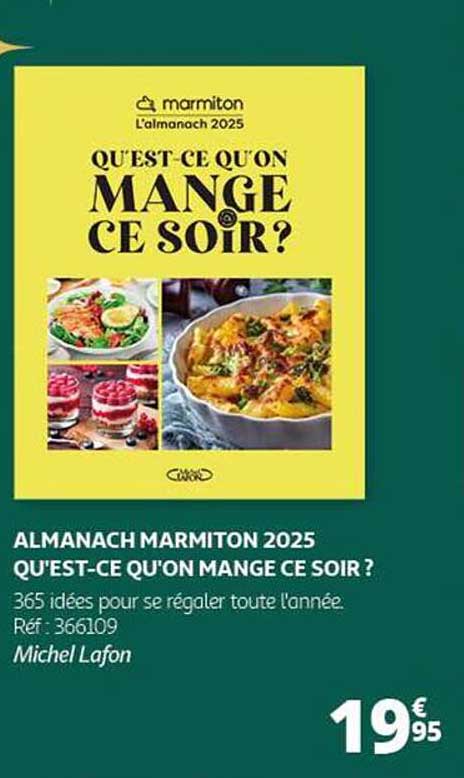 ALMANACH MARMITON 2025 QU'EST-CE QU'ON MANGE CE SOIR ?