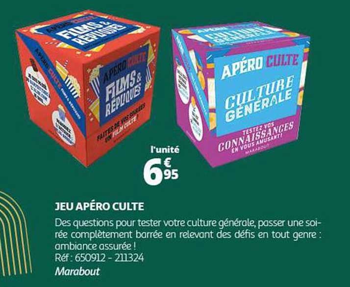 APÉRO CULTE FILMS & RÉPLIQUES  
APÉRO CULTE CULTURE GÉNÉRALE