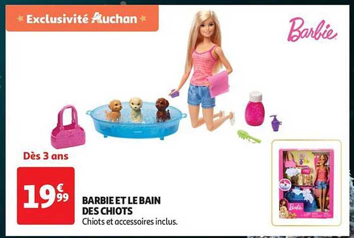 BARBIE ET LE BAIN DES CHIOTS