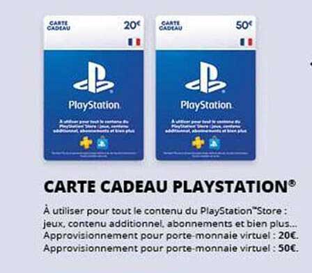 CARTE CADEAU PLAYSTATION®