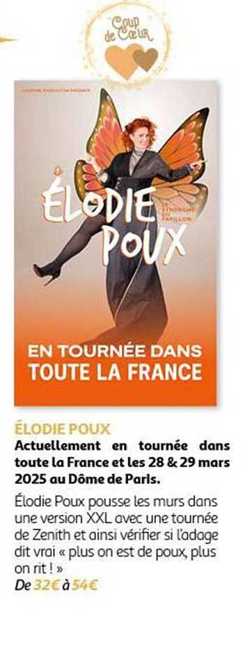 ÉLODIE POUX EN TOURNÉE DANS TOUTE LA FRANCE