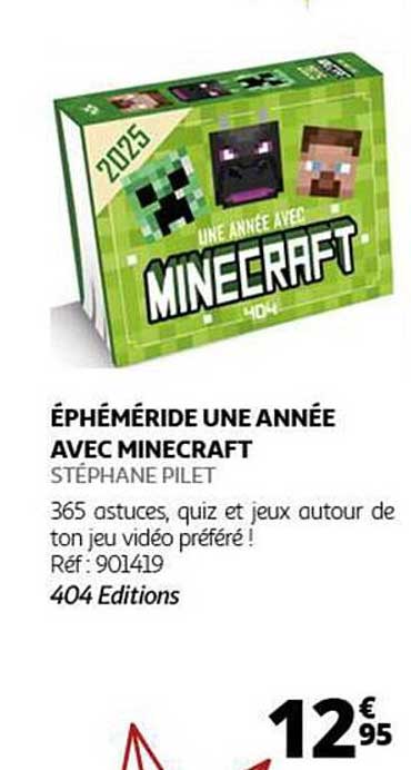 ÉPHÉMÉRIDE UNE ANNÉE AVEC MINECRAFT