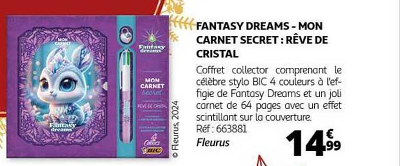 FANTASY DREAMS - MON CARNET SECRET : RÊVE DE CRISTAL