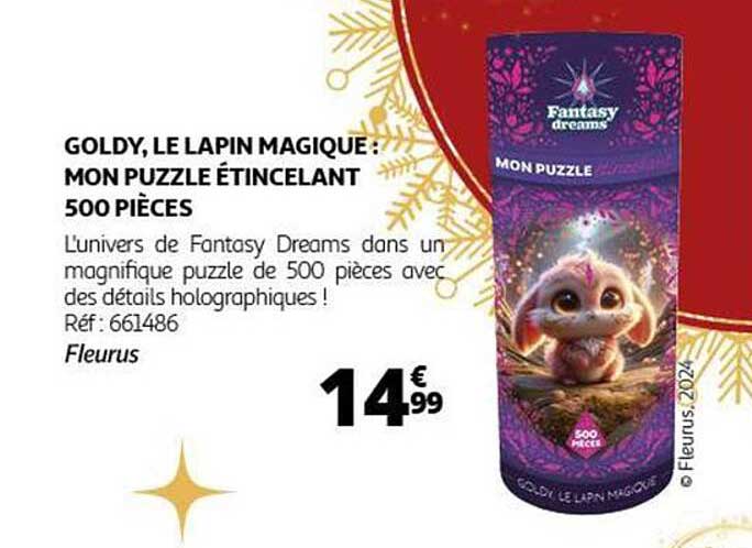 GOLDY, LE LAPIN MAGIQUE : MON PUZZLE ÉTINCELANT