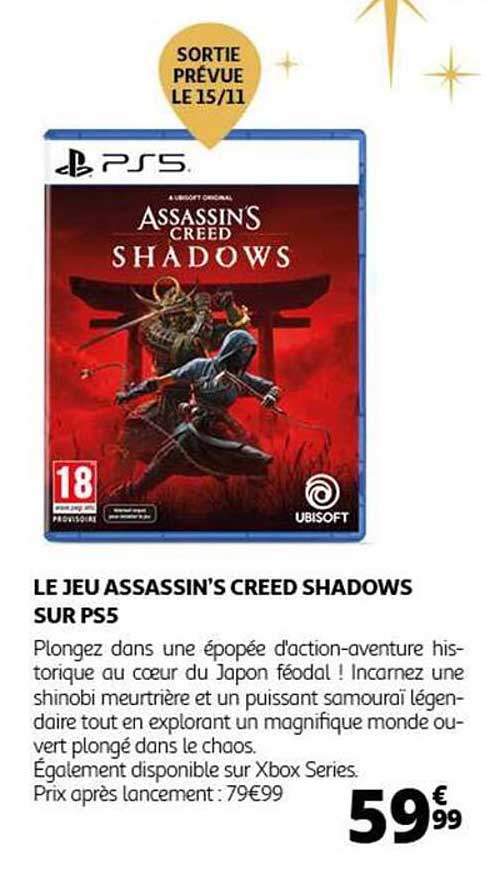 LE JEU ASSASSIN’S CREED SHADOWS SUR PS5