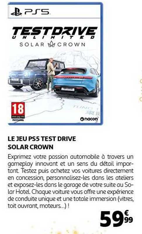 LE JEU PS5 TEST DRIVE SOLAR CROWN