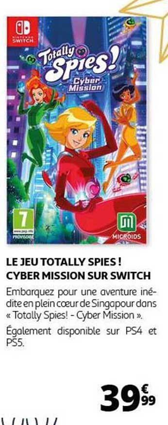 LE JEU TOTALLY SPIES ! CYBER MISSION SUR SWITCH