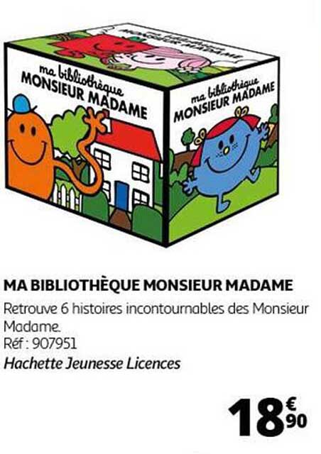 MA BIBLIOTHÈQUE MONSIEUR MADAME