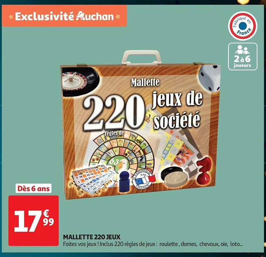 MALLETTE 220 JEUX