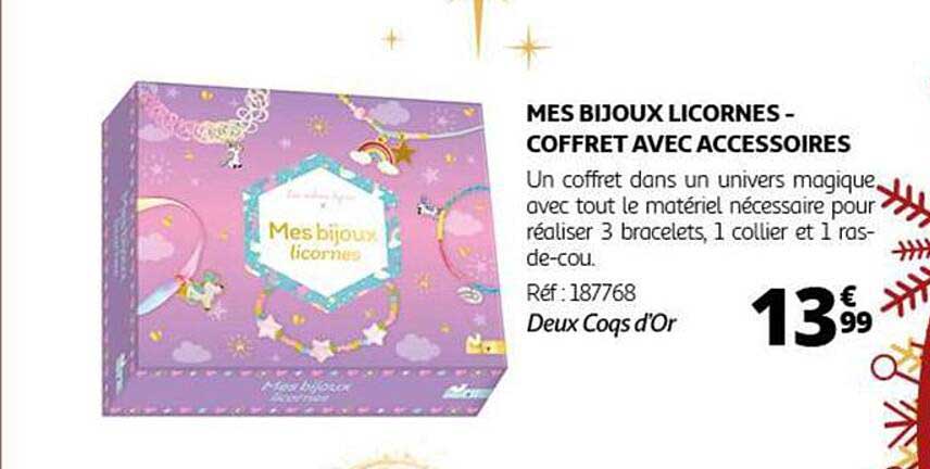 MES BIJOUX LICORNES - COFFRET AVEC ACCESSOIRES