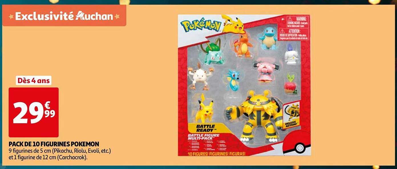 PACK DE 10 FIGURINES POKEMON