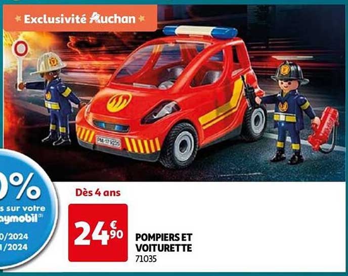 POMPIERS ET VOITURETTE