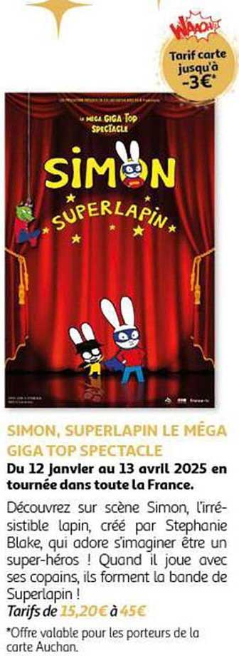 SIMON, SUPERLAPIN LE MÉGA GIGA TOP SPECTACLE