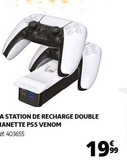 STATION DE RECHARGE DOUBLE MANETTE PS5 VENOM