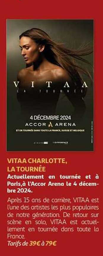 Vitaa Charlotte, la tournée