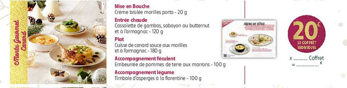 Menu Gourmet Canard