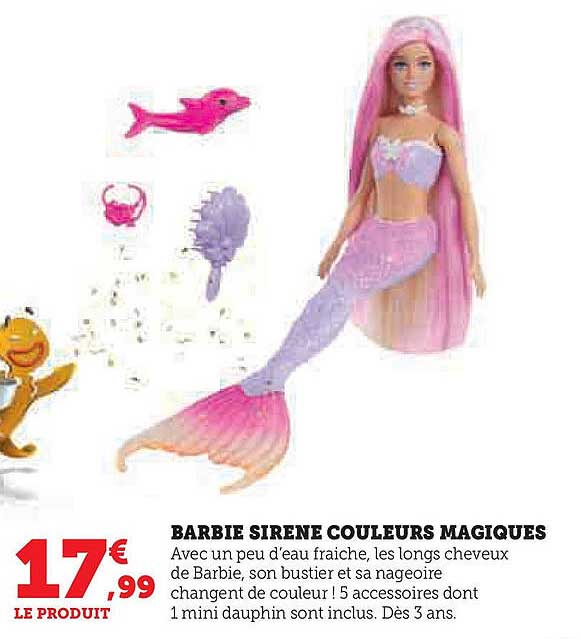 BARBIE SIRENE COULEURS MAGIQUES